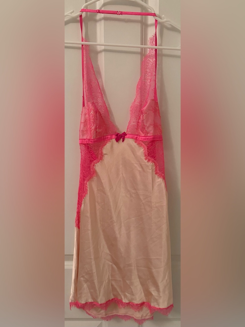 Victoria's Secret Pink Lace-Trim Blush Chemise